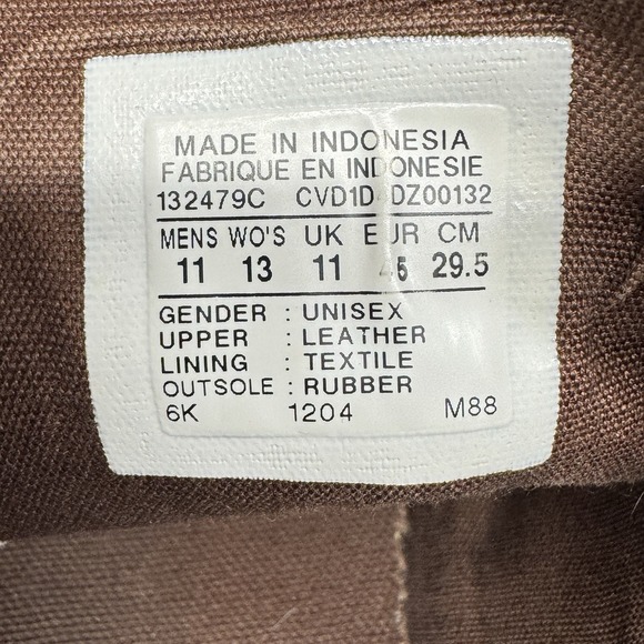 CONVERSE‎ Unisex Low Shoes 132479C Brown Suede Leather WAXED M 11/W 13 EUC RARE - Picture 6 of 7